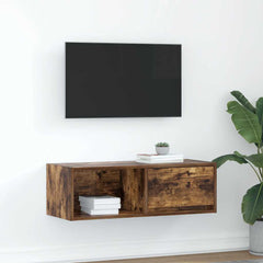 vidaXL TV Cabinet Smoked Oak 80x31x25.5 cm Engineered Wood 1