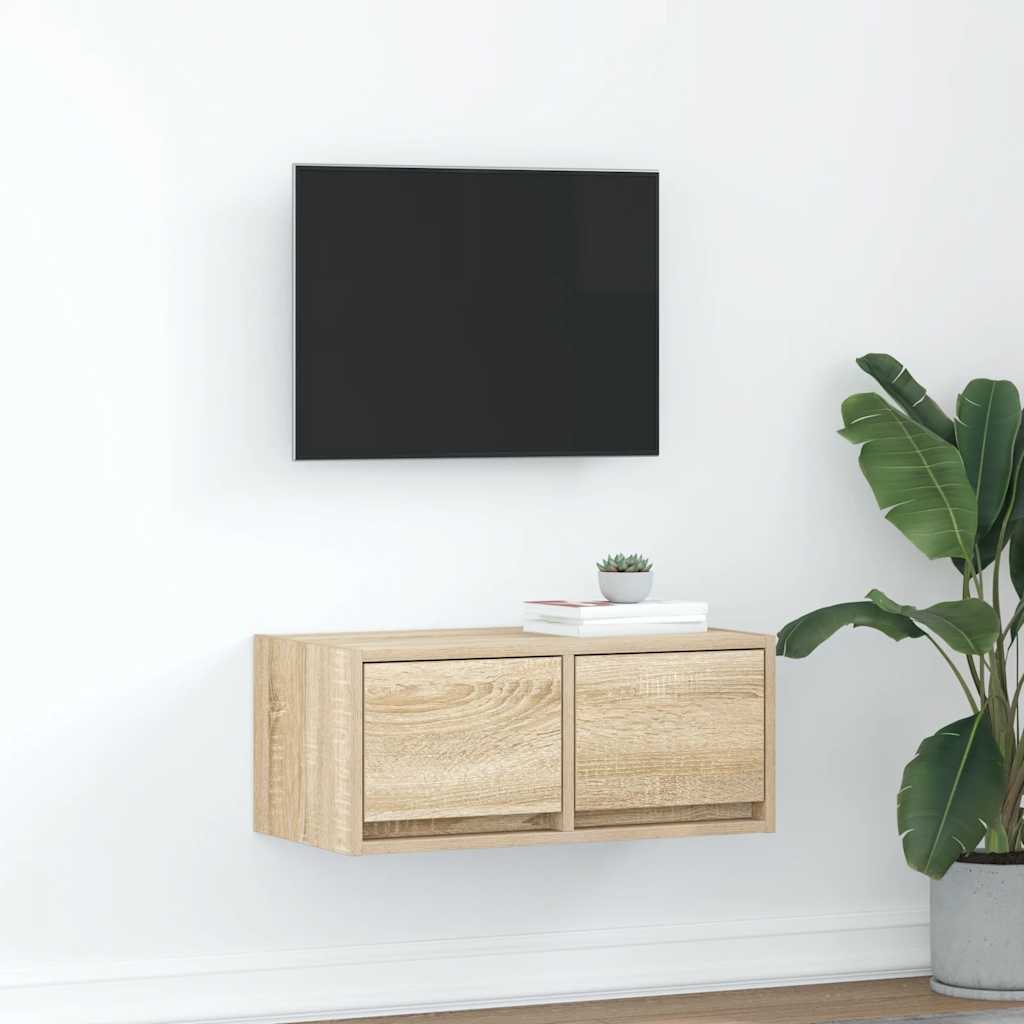 vidaXL TV Cabinet Sonoma Oak 60x31x25,5 cm Engineered Wood 1