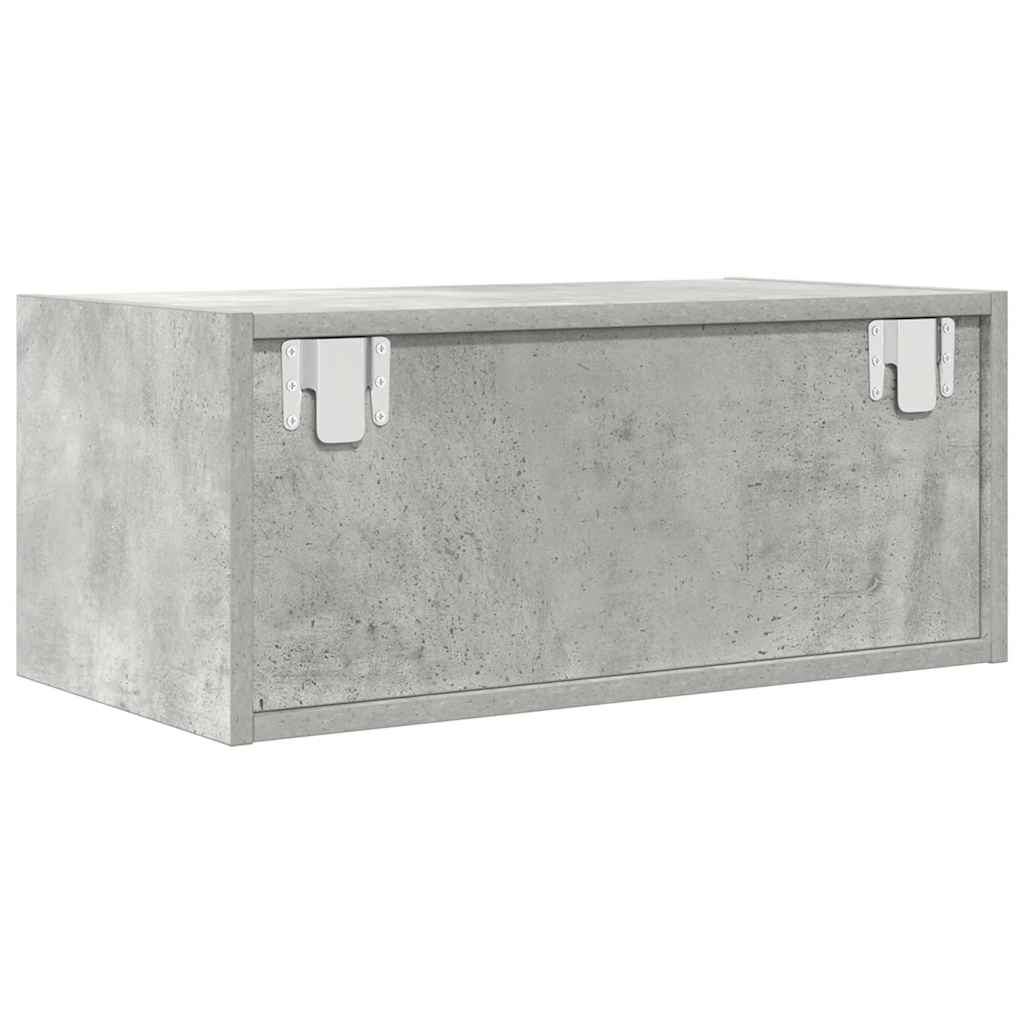 vidaXL TV Cabinet Concrete Grey 60x31x25,5 cm Engineered Wood 6