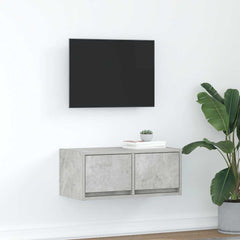 vidaXL TV Cabinet Concrete Grey 60x31x25,5 cm Engineered Wood 1