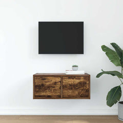 vidaXL TV Cabinet Smoked Oak 60x31x25,5 cm Engineered Wood 3