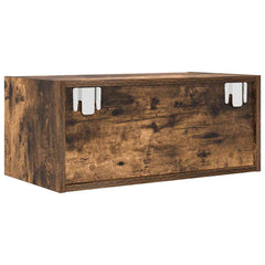 vidaXL TV Cabinet Smoked Oak 60x31x25,5 cm Engineered Wood 6