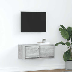 vidaXL TV Cabinet Grey Sonoma 60x31x25,5 cm Engineered Wood 1