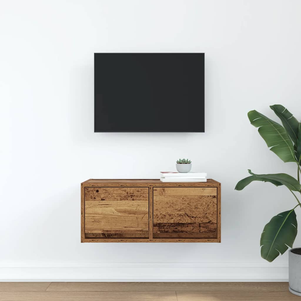 vidaXL TV Cabinet Old Wood 60x31x25,5 cm Engineered Wood 3
