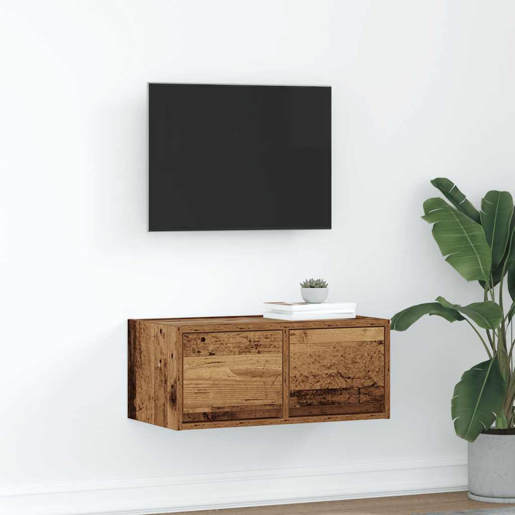 vidaXL TV Cabinet Old Wood 60x31x25,5 cm Engineered Wood 1