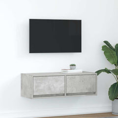 TV Cabinet 80x31x25.5 cm Engineered Wood Concrete grey