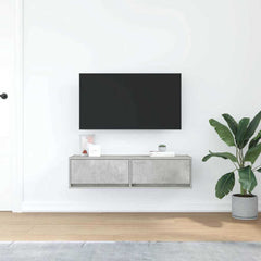 vidaXL TV Cabinet 100 x 31 x 25.5 cm Concrete grey Engineered wood 4