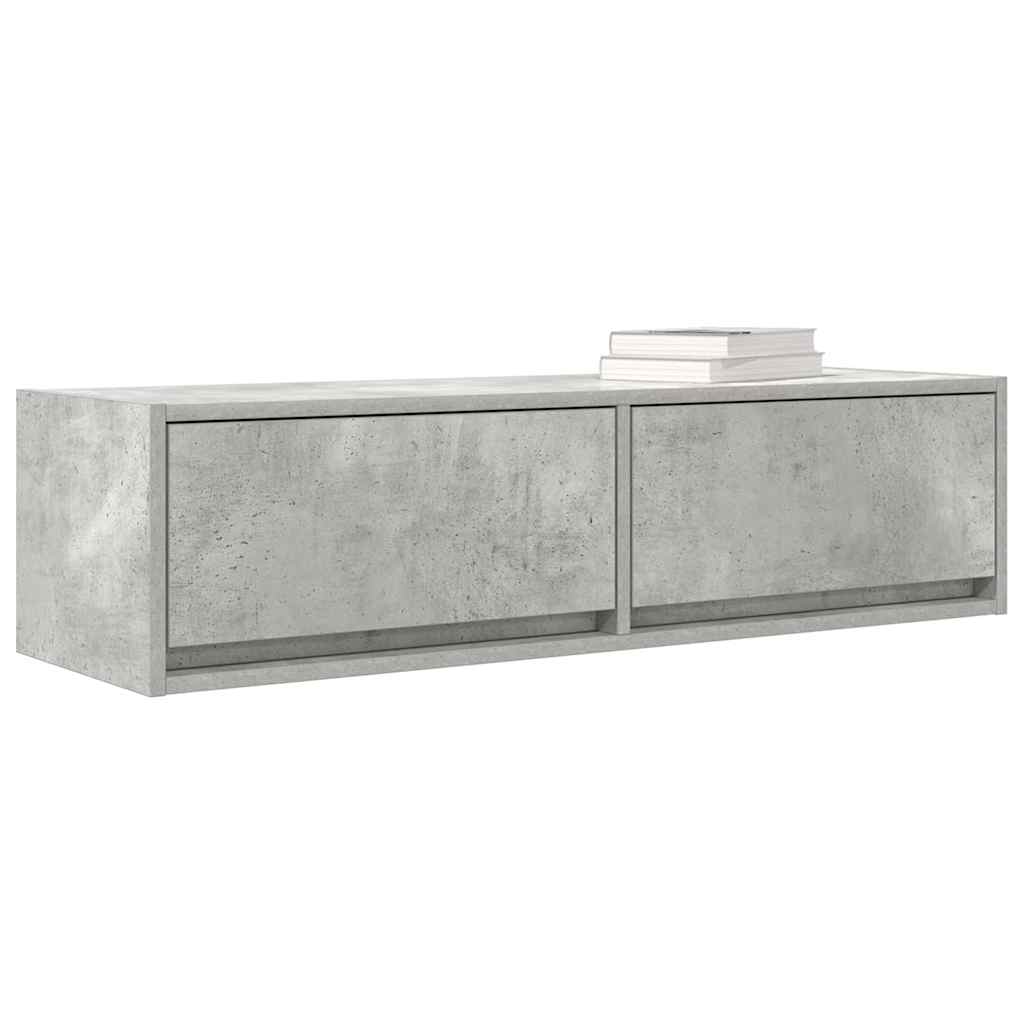 vidaXL TV Cabinet 100 x 31 x 25.5 cm Concrete grey Engineered wood 3