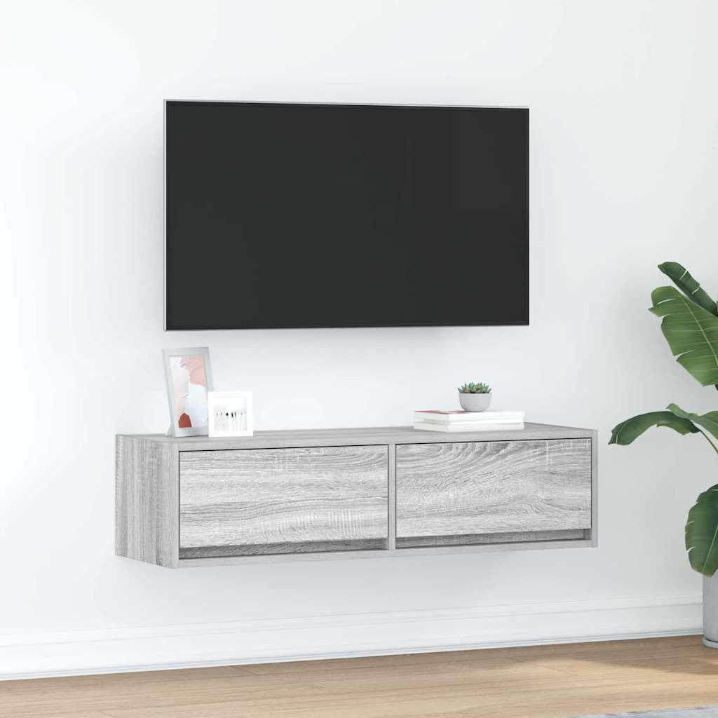 vidaXL TV Cabinet 100 x 31 x 25.5 cm Grey sonoma Engineered wood 1