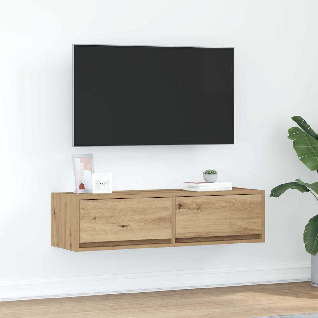 vidaXL TV Cabinet 100 x 31 x 25.5 cm Artisan oak Engineered wood 1