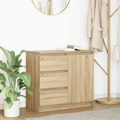 Sideboard with Drawer 71x35x65 cm Engineered Wood Sonoma oak