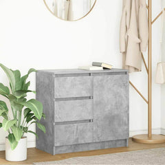 Sideboard with Drawer 71x35x65 cm Engineered Wood Concrete grey