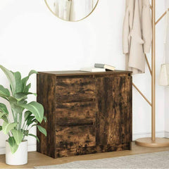 Sideboard with Drawer 71x35x65 cm Engineered Wood Smoked oak