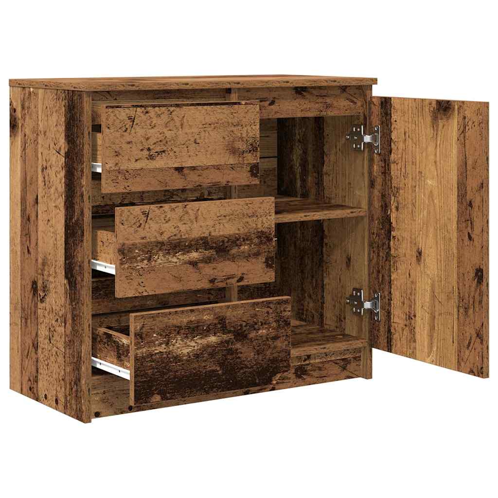 Sideboard with Drawer 71x35x65 cm Engineered Wood Old wood