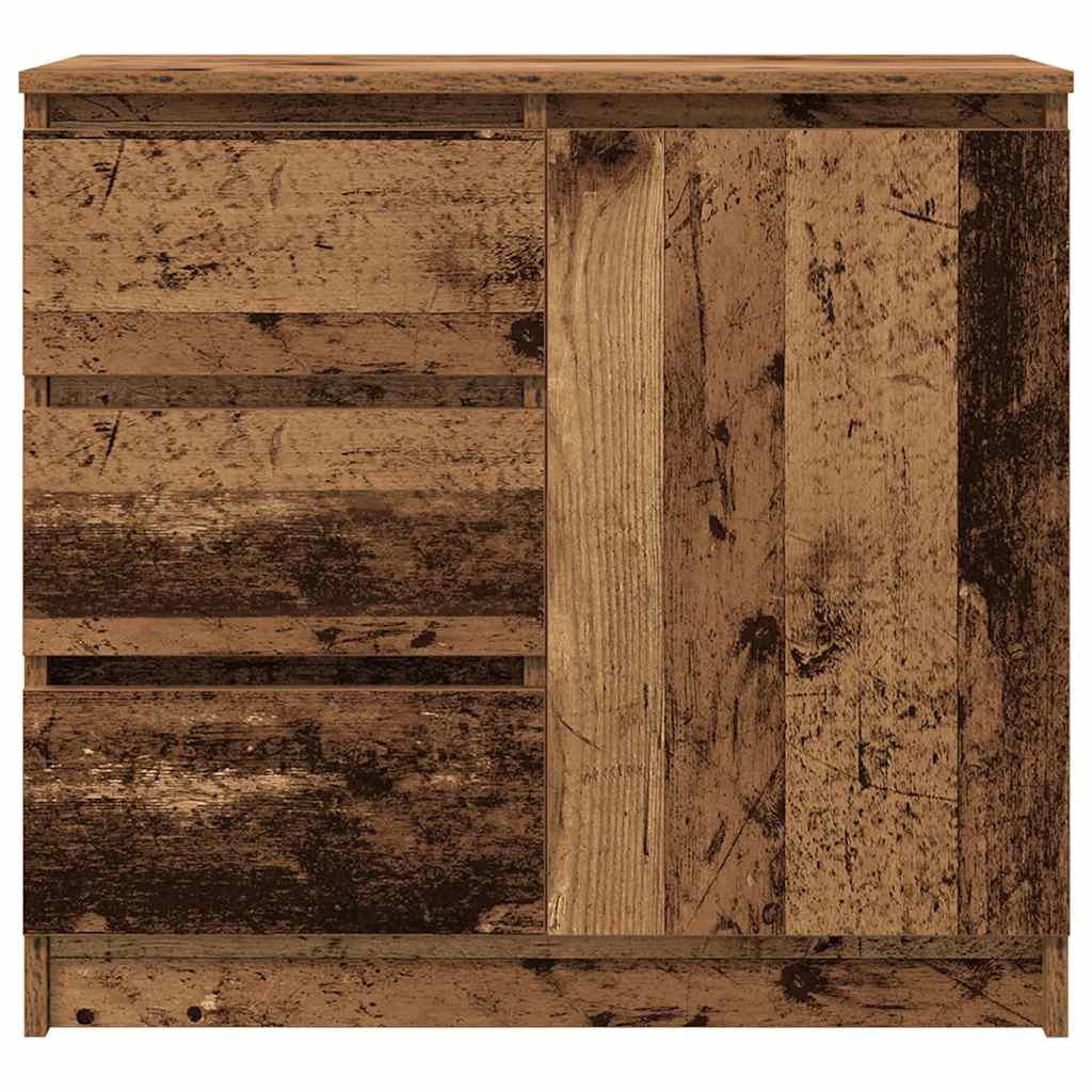 Sideboard with Drawer 71x35x65 cm Engineered Wood Old wood