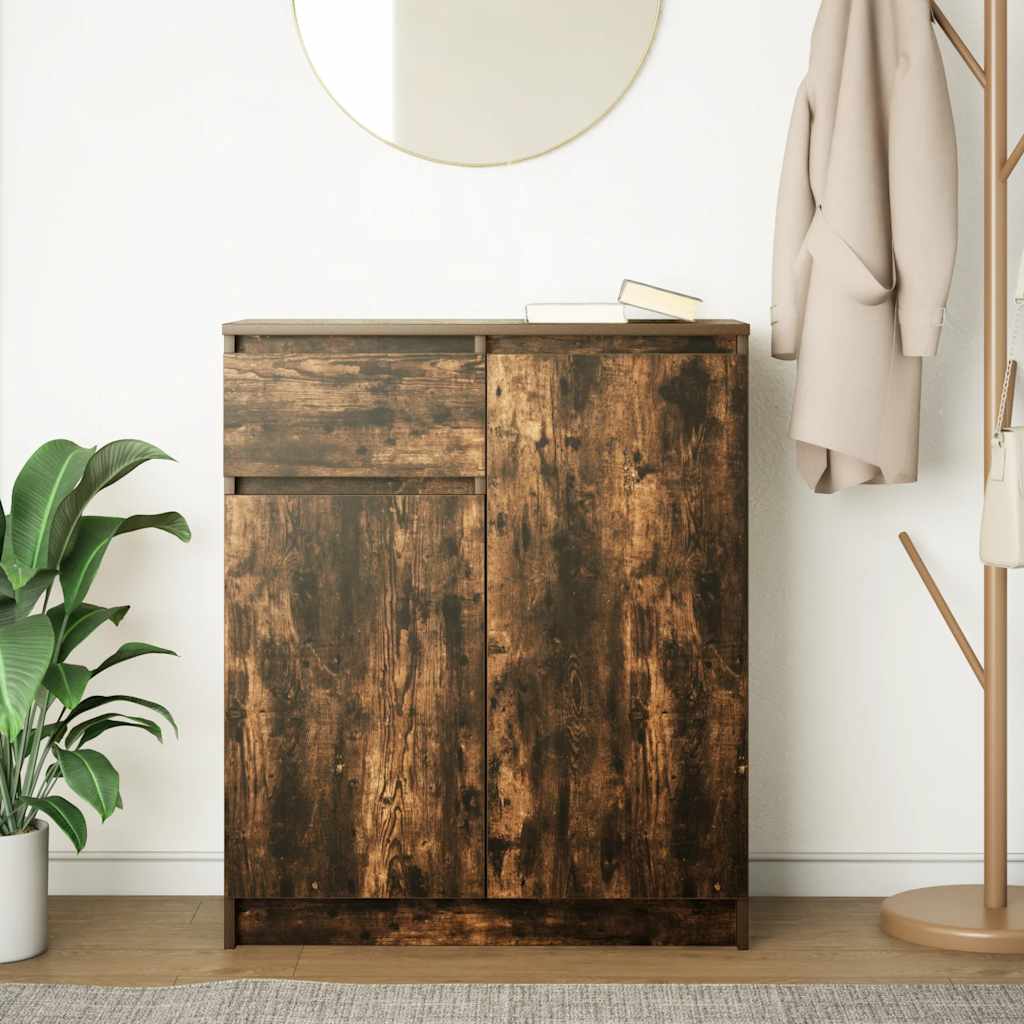 Sideboard with Drawer 71x35x84 cm Engineered Wood Smoked oak