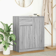 Sideboard with Drawer 71x35x84 cm Engineered Wood Grey sonoma