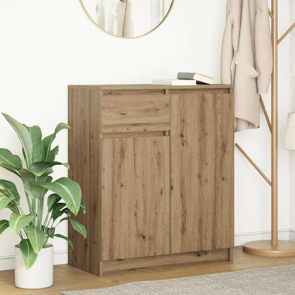 Sideboard with Drawer 71x35x84 cm Engineered Wood Artisan oak
