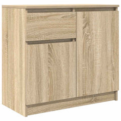 vidaXL Sideboard with Drawer Sonoma Oak 71x35x65 cm Engineered Wood 2