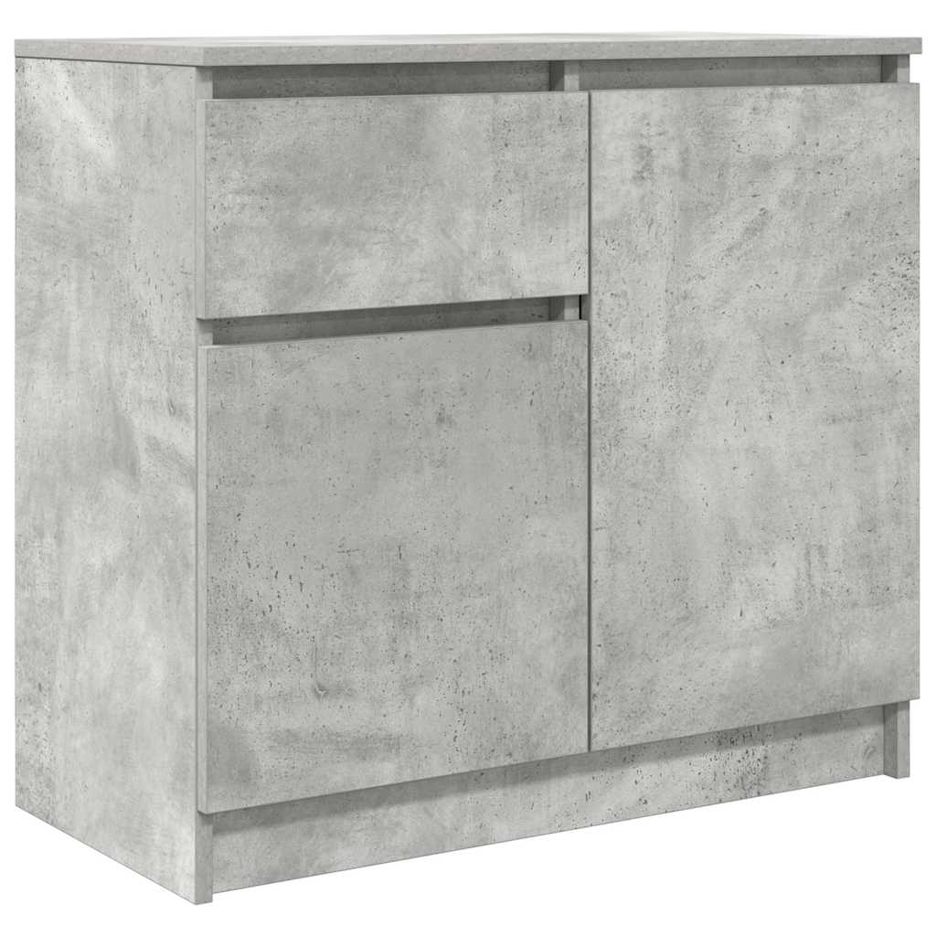 Sideboard with Drawer 71x35x65 cm Engineered Wood Concrete grey