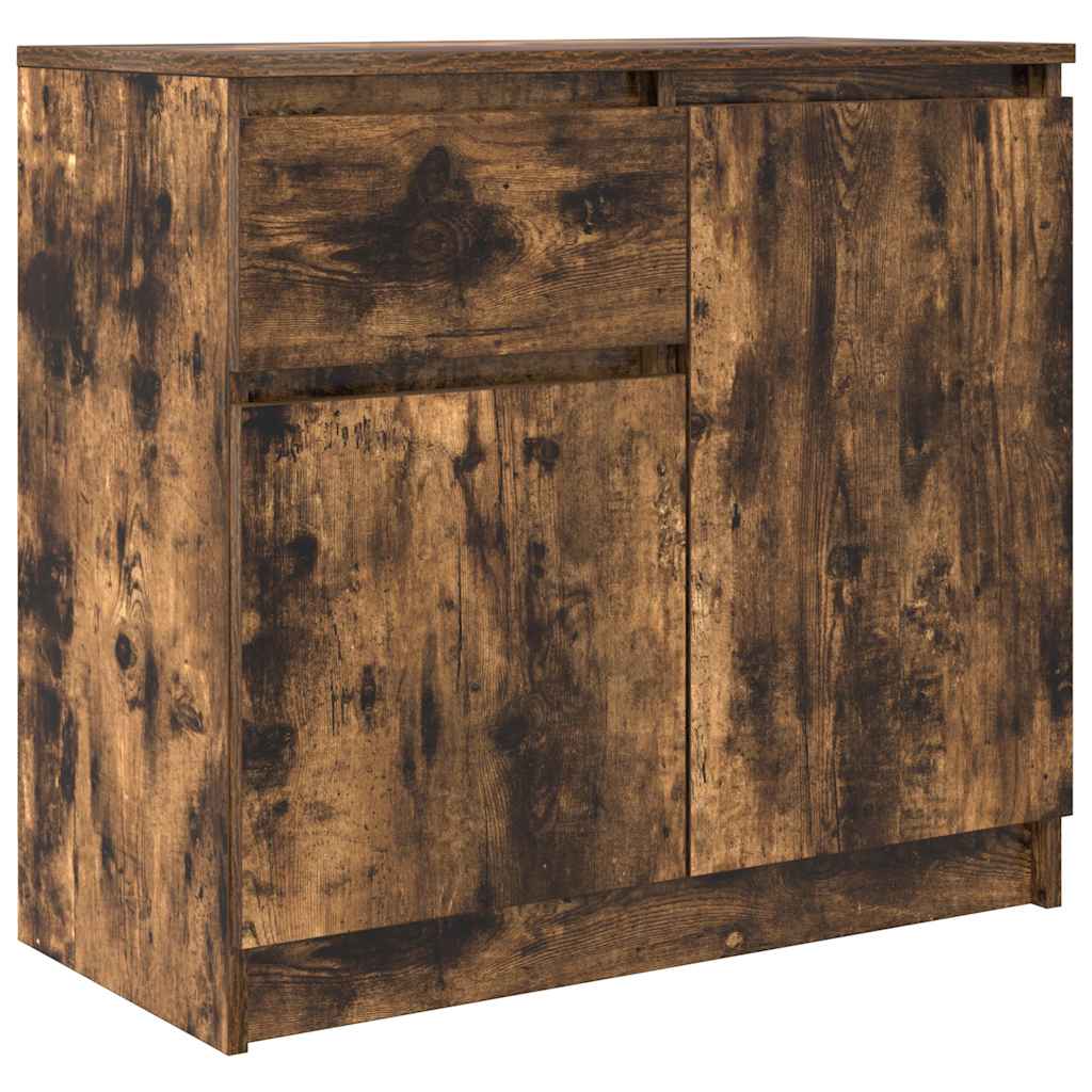 Sideboard with Drawer 71x35x65 cm Engineered Wood Smoked oak