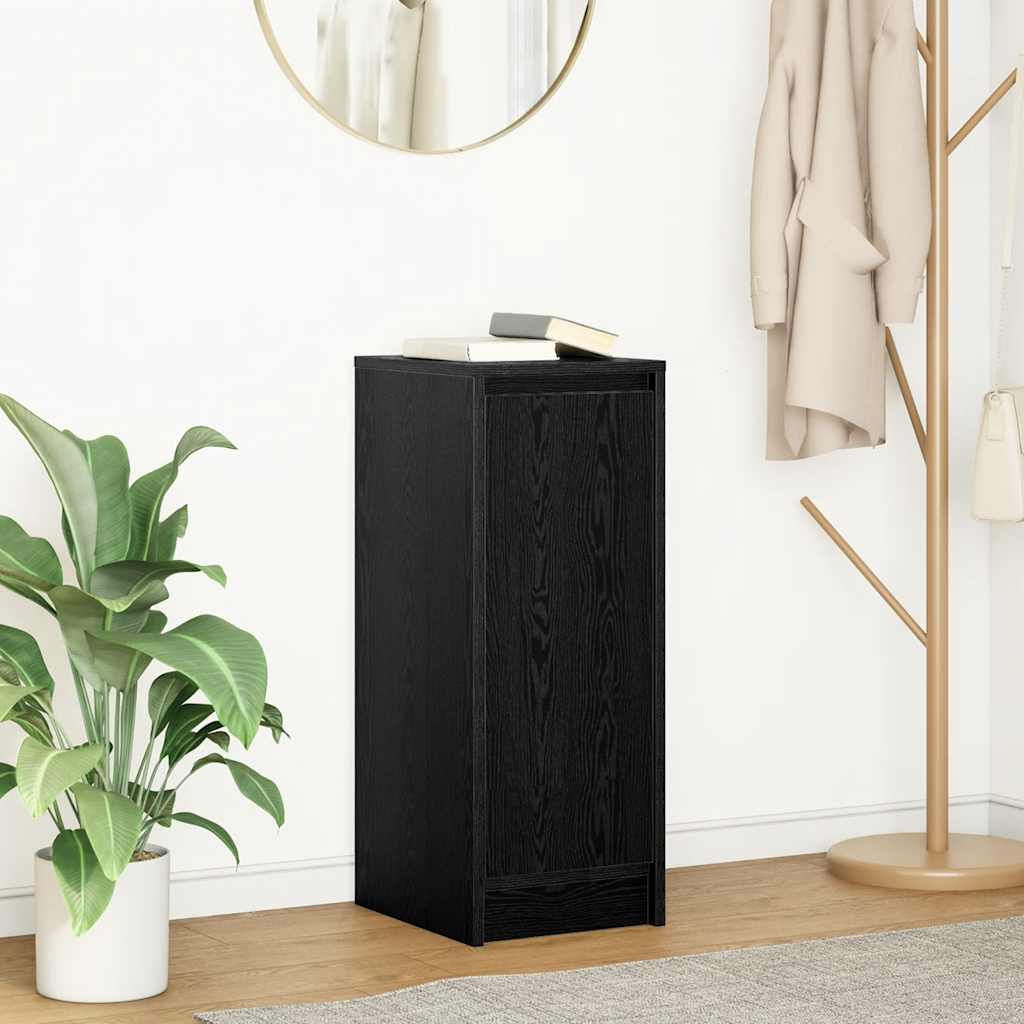 vidaXL Sideboard Black Oak 29.5x34x76 cm Engineered Wood 1