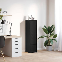 vidaXL Highboard Black Oak 29.5x34x119.5 cm Engineered Wood 1