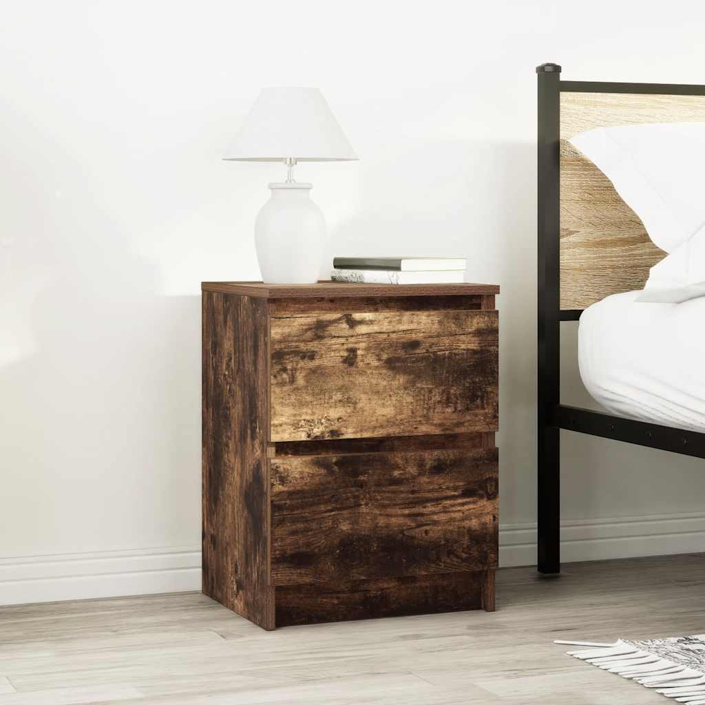 vidaXL TV Cabinet Smoked Oak 40x35x54 cm Engineered Wood 3