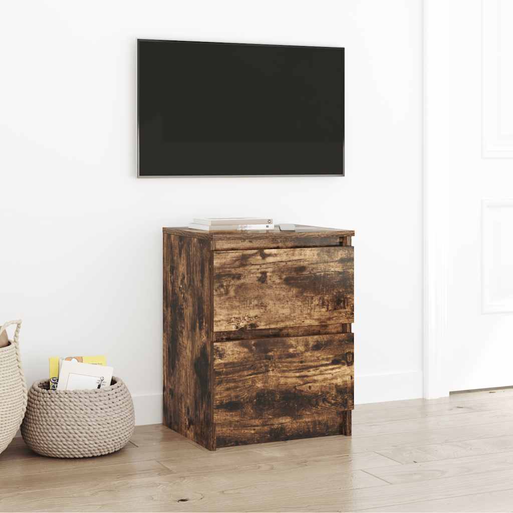 vidaXL TV Cabinet Smoked Oak 40x35x54 cm Engineered Wood 1