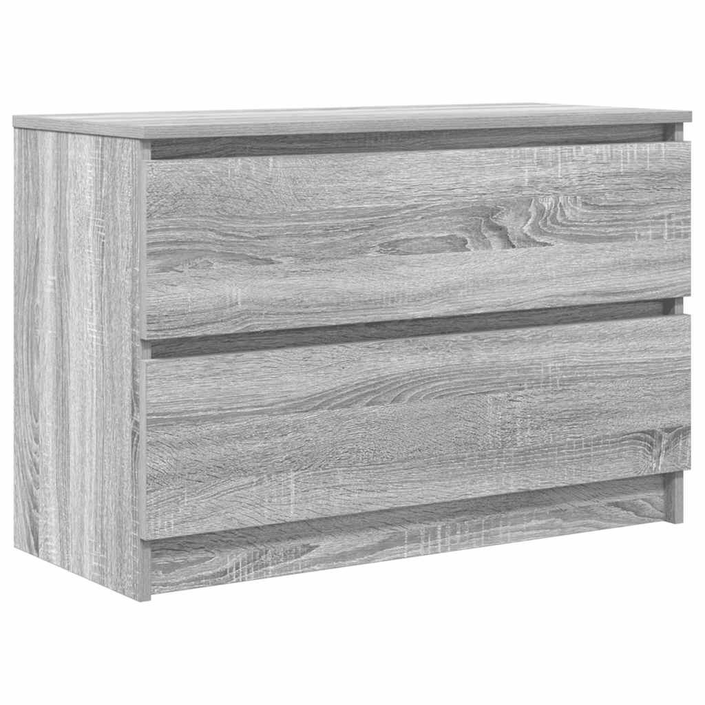 vidaXL TV Cabinet Grey Sonoma 80x35x54 cm Engineered Wood 2