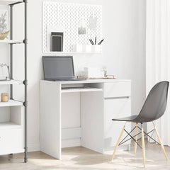 Desk 86x49x76 cm Engineered Wood White