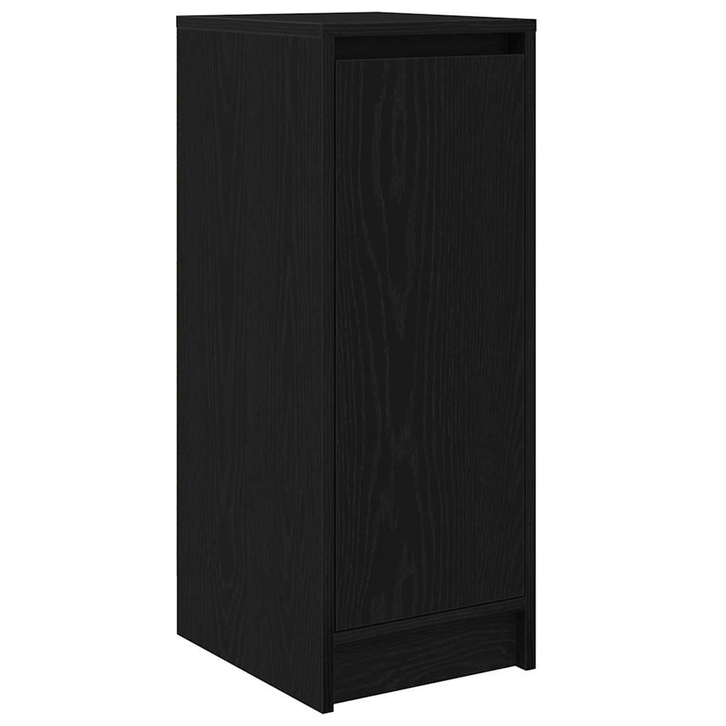 vidaXL Shoe Cabinet Black Oak 29.5x34x76 cm Engineered Wood 2