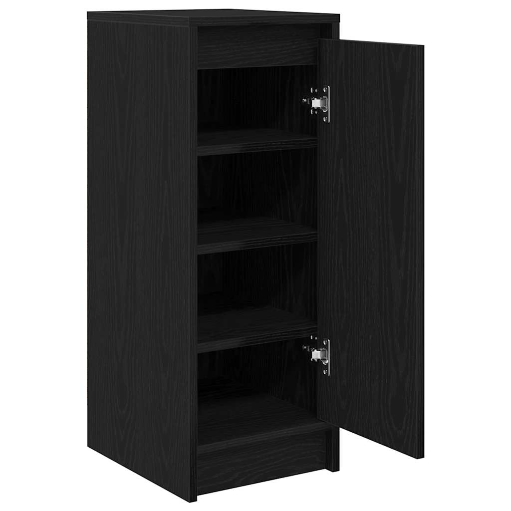 vidaXL Shoe Cabinet Black Oak 29.5x34x76 cm Engineered Wood 5