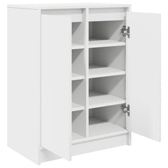 vidaXL Shoe Cabinet White 57x34x76 cm Engineered Wood 5