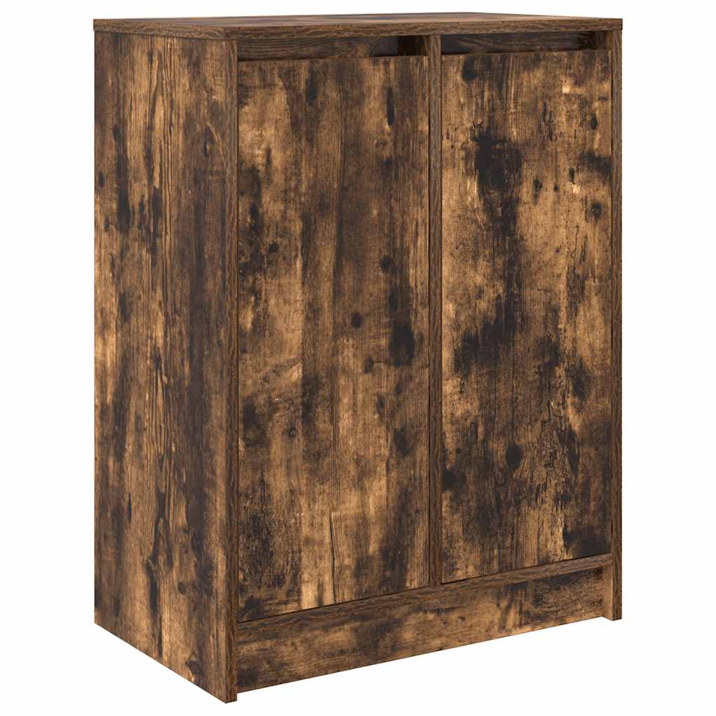 vidaXL Shoe Cabinet Smoked Oak 57x34x76 cm Engineered Wood 2