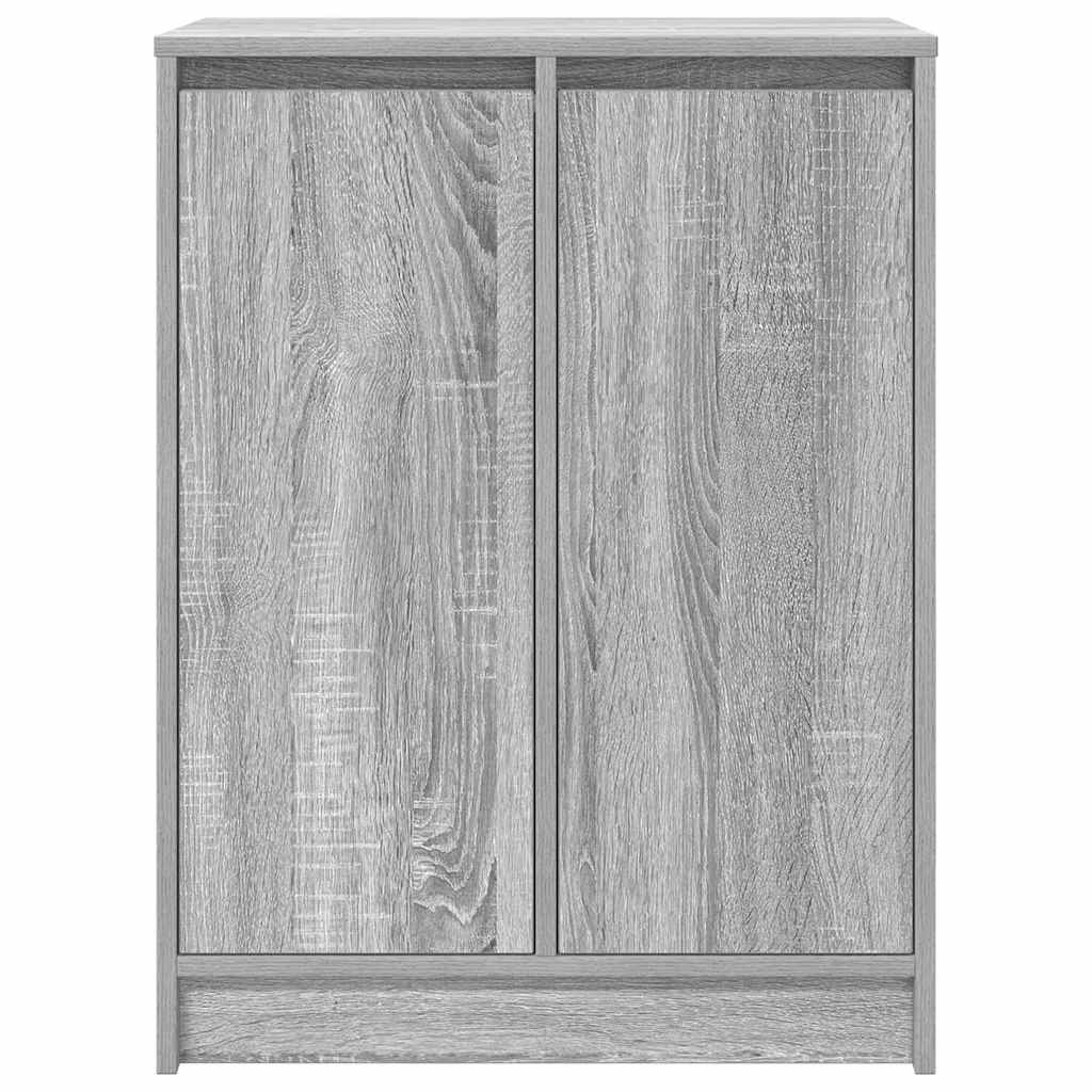 vidaXL Shoe Cabinet Grey Sonoma 57x34x76 cm Engineered Wood 6