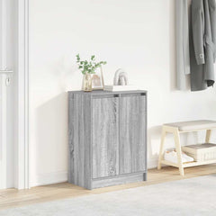 vidaXL Shoe Cabinet Grey Sonoma 57x34x76 cm Engineered Wood 1
