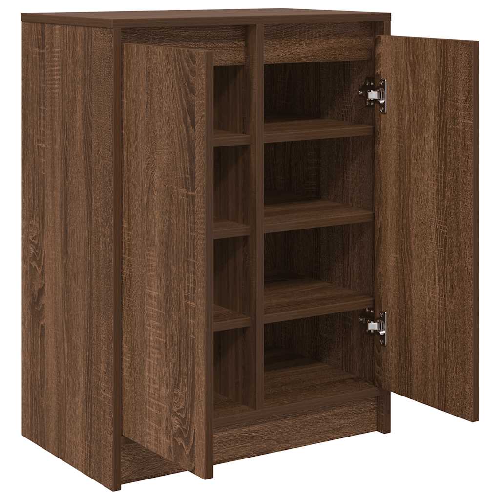vidaXL Shoe Cabinet Brown Oak 57x34x76 cm Engineered Wood 5