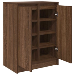 vidaXL Shoe Cabinet Brown Oak 57x34x76 cm Engineered Wood 5