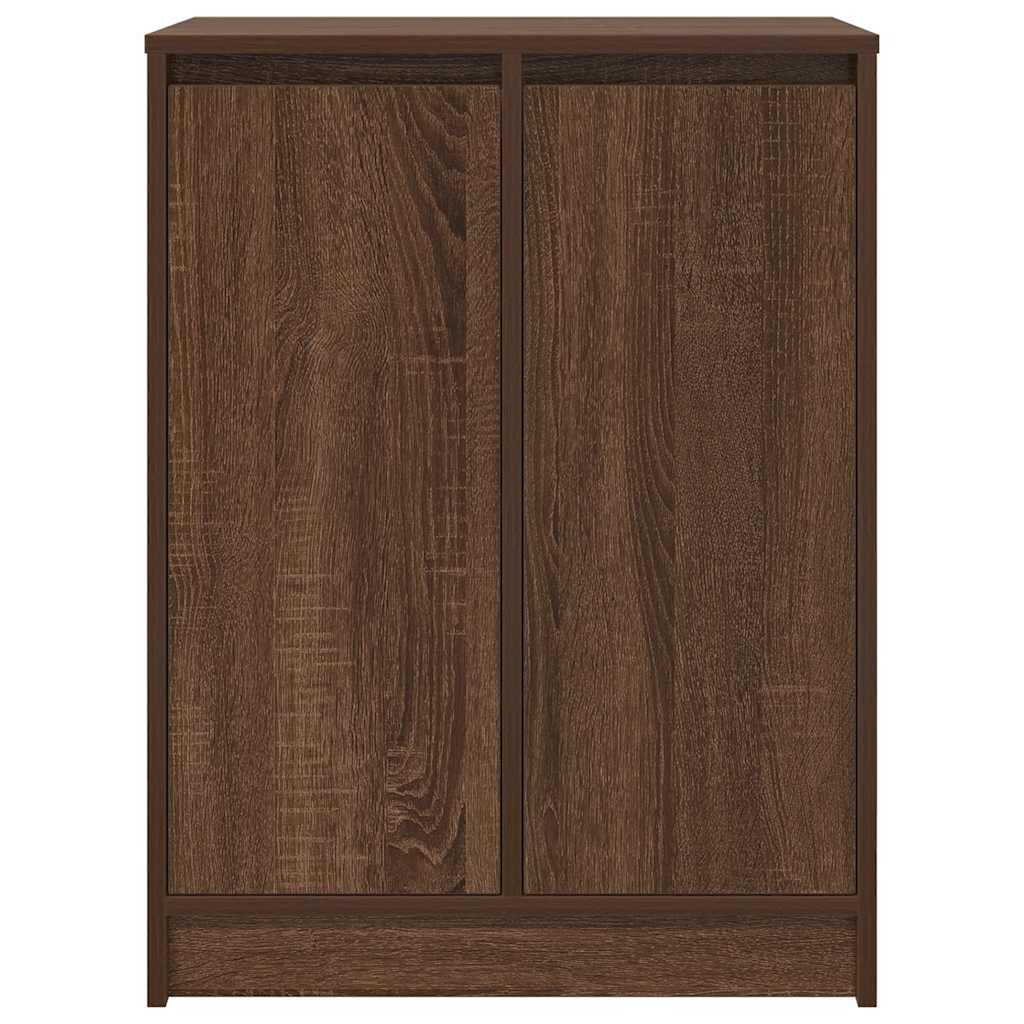 vidaXL Shoe Cabinet Brown Oak 57x34x76 cm Engineered Wood 6
