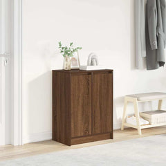 vidaXL Shoe Cabinet Brown Oak 57x34x76 cm Engineered Wood 1