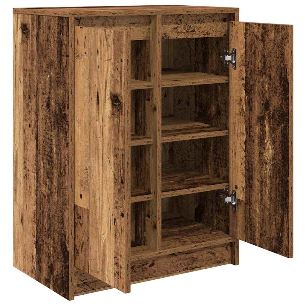 vidaXL Shoe Cabinet Old Wood 57x34x76 cm Engineered Wood 5