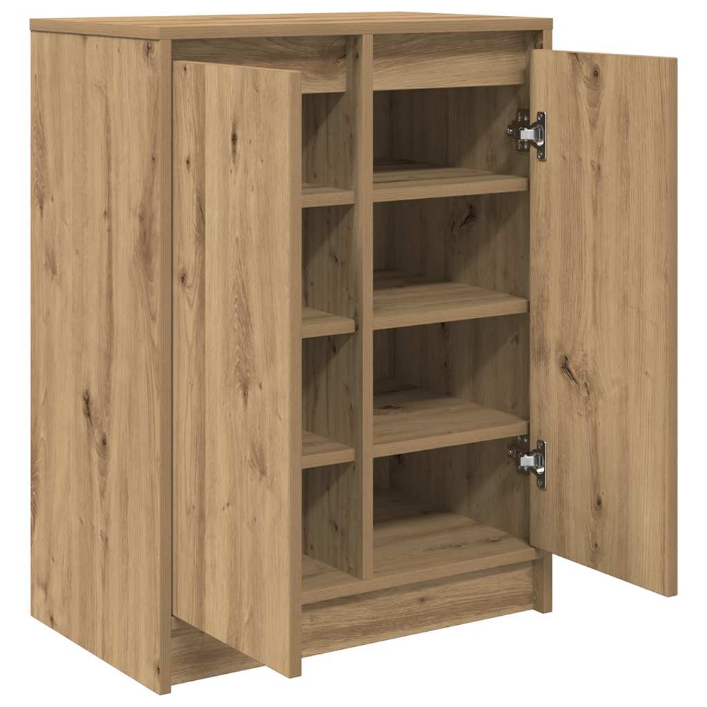 vidaXL Shoe Cabinet Artisan Oak 57x34x76 cm Engineered Wood 5