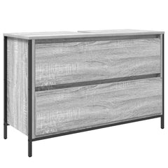 vidaXL Bathroom Basin Cabinet with Drawers Grey Sonoma 90x34.5x60 cm 2