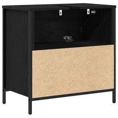 Bathroom Basin Cabinet with Drawers 60x34,5x60 cm Black oak