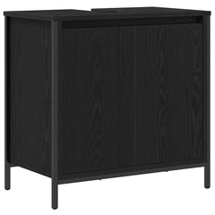 vidaXL Bathroom Basin Cabinet Black 60x34.5x60 cm 2