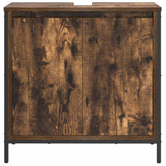 vidaXL Bathroom Basin Cabinet Smoked Oak 60x34.5x60 cm 6