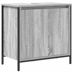 vidaXL Bathroom Basin Cabinet Grey Sonoma 60x34.5x60 cm 2