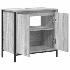 vidaXL Bathroom Basin Cabinet Grey Sonoma 60x34.5x60 cm 5