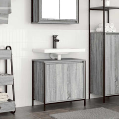 vidaXL Bathroom Basin Cabinet Grey Sonoma 60x34.5x60 cm 1